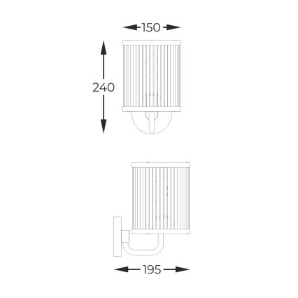 Zuma Line - Настенная лампа 1xE14/60W/230V черный