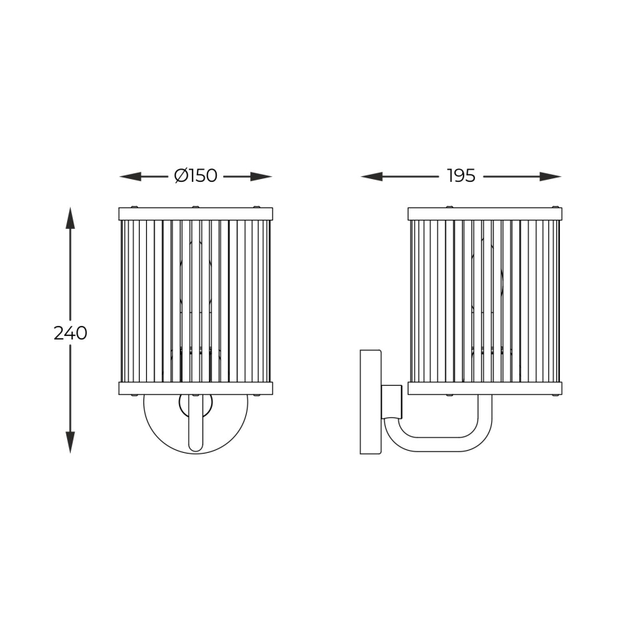 Zuma Line - Настенная лампа 1xE14/60W/230V золотистый