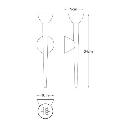 Zuma Line - LED настінний світильник LED/5W/230V золотий
