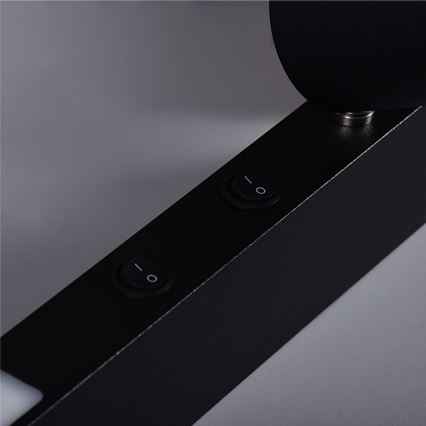 Zuma Line - Світлодіодний настінний точковий світильник 1xGU10/5W/230V + LED/8W чорний