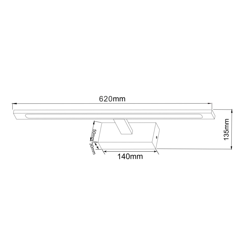 Zuma Line - Светодиодная подсветка для зеркала в ванной комнате LED/20W/230V 62 см IP44 золотистый