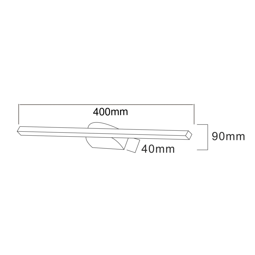Zuma Line - LED підсвітка картин LED/12W/230V 40 см чорний