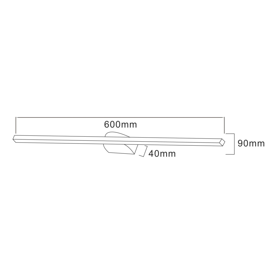 Zuma Line - LED підсвітка картин LED/20W/230V 60 см чорний