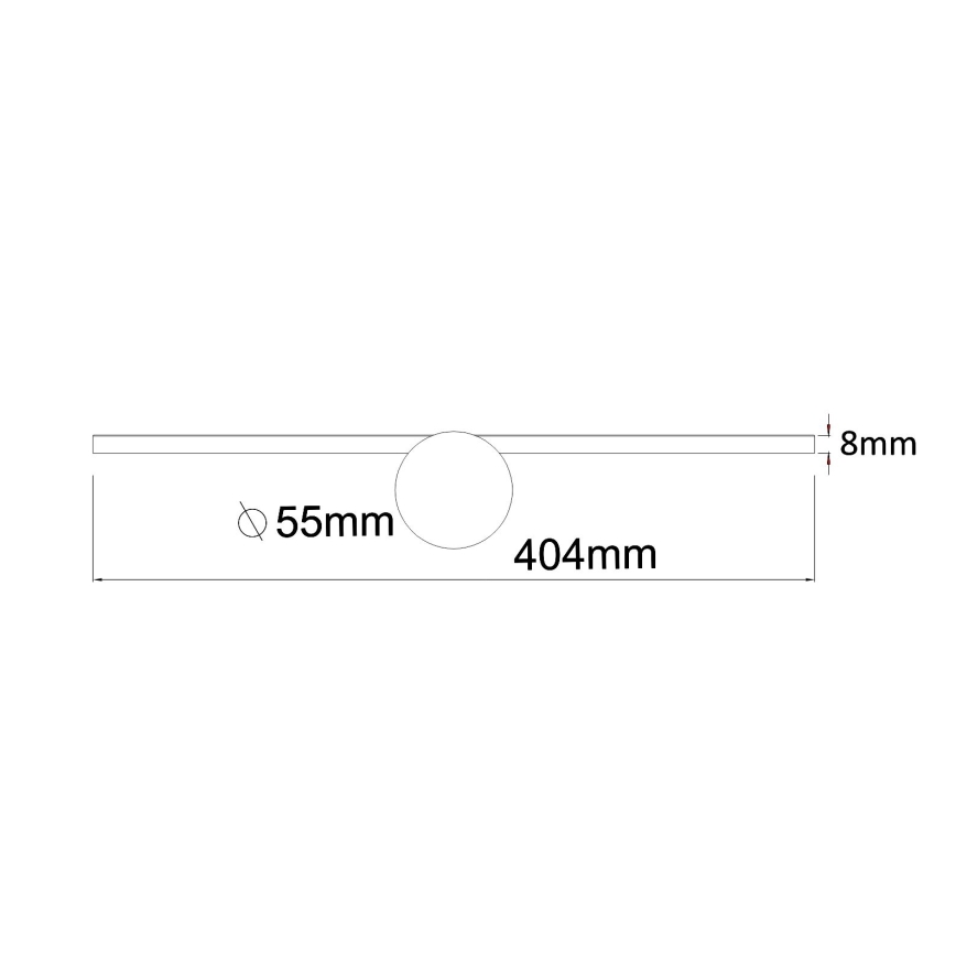 Zuma Line - Светодиодная подсветка для зеркала в ванной комнате LED/6W/230V 40 см IP44 черный