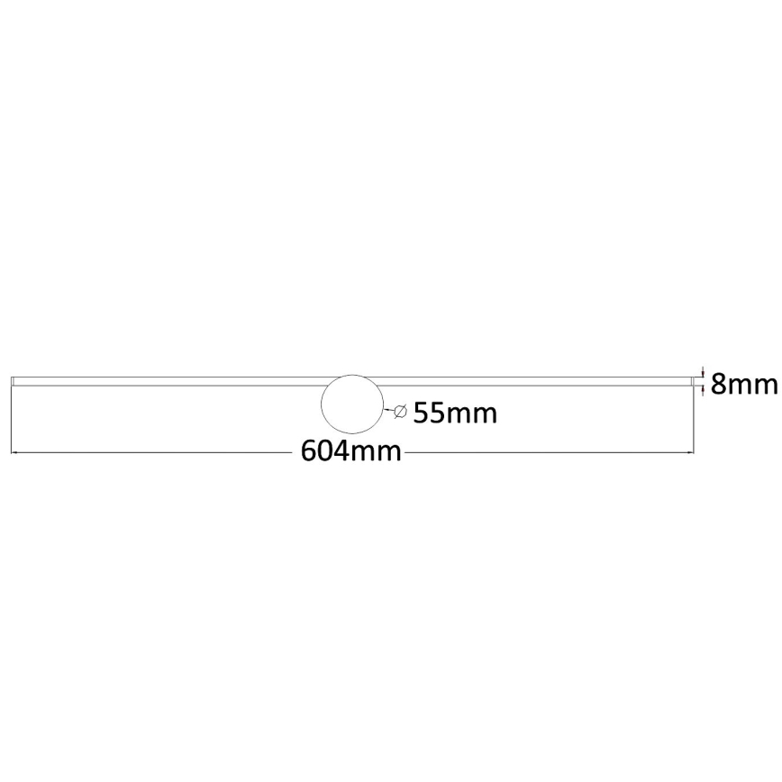 Zuma Line - LED Підсвітка для дзеркала для ванної LED/8W/230V 60 см IP44 чорний