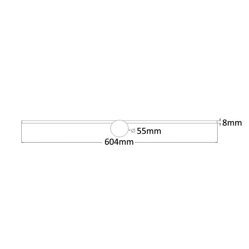 Zuma Line - LED Підсвітка для дзеркала для ванної LED/8W/230V 60 см IP44 глянцевий хром