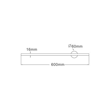 Zuma Line - Світлодіодний настінний світильник LED/8W/230V 60 см чорний