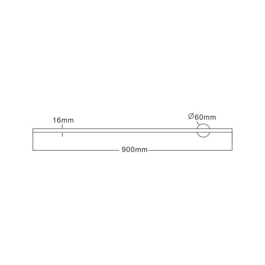 Zuma Line - Світлодіодний настінний світильник LED/12W/230V 90 см чорний