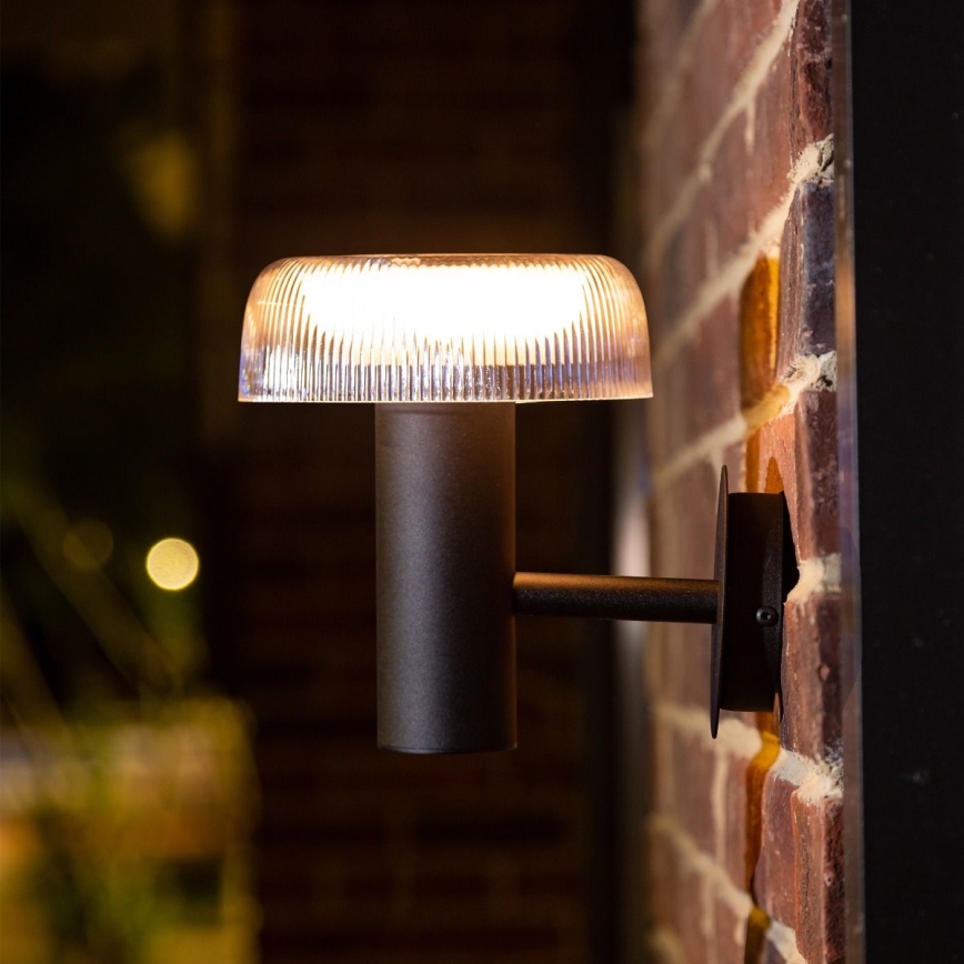 Zuma Line - Светодиодная настенная лампа на солнечной батарее LED/2,5W/2000 mAh IP44 черный