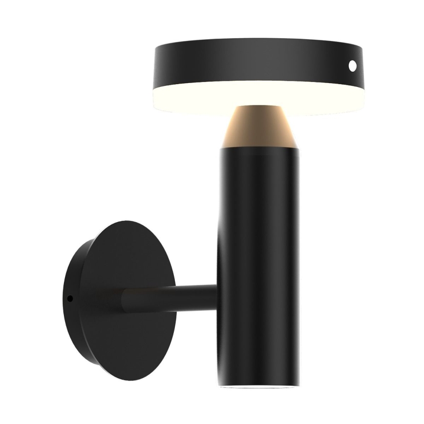 Zuma Line - Светодиодная настенная лампа на солнечной батарее с датчиком движения и освещенности LED/4,5W/2000 mAh IP44 черный