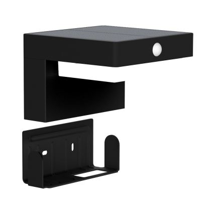 Zuma Line - LED сонячний настінний світильник з датчиком руху та сутінків LED/4,5W/2000 mAh IP44 чорний