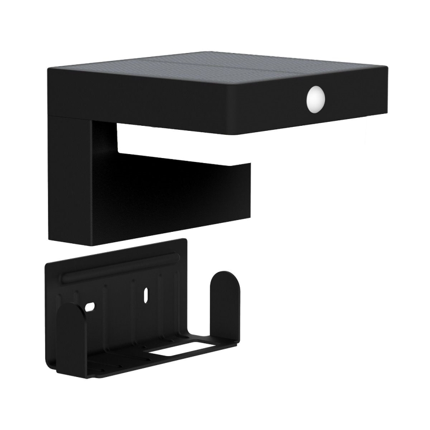 Zuma Line - LED сонячний настінний світильник з датчиком руху та сутінків LED/4,5W/2000 mAh IP44 чорний