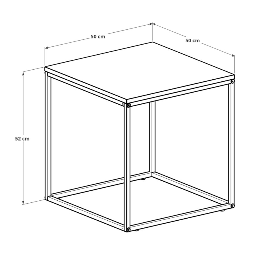 Журнальний столик 52x50 см коричневий