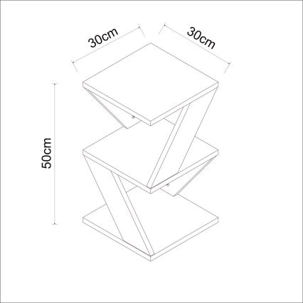 Журнальний столик ALBENI 50x30 см коричневий