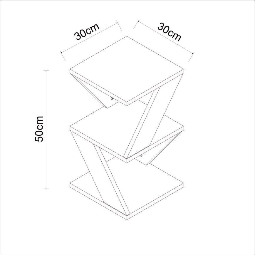 Журнальний столик ALBENI 50x30 см коричневий
