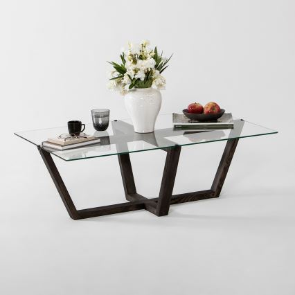 Журнальний столик AMALFI 35x105 см сосна/прозорий