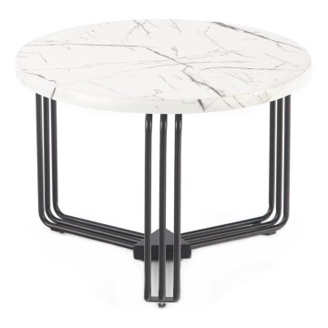 Журнальний столик ANTICA 41x55 см чорний/мармуровий декор