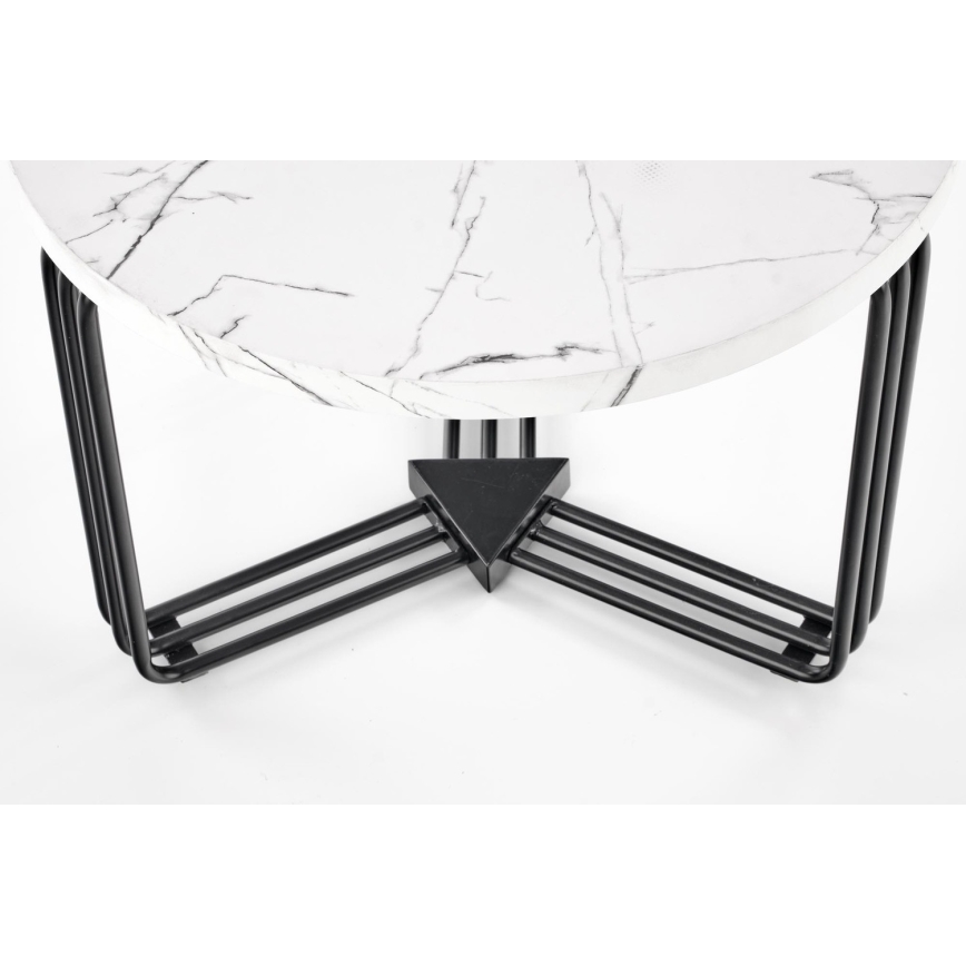 Журнальний столик ANTICA 41x55 см чорний/мармуровий декор