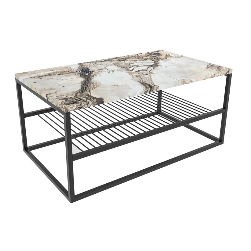 Журнальний столик ASUDE 43x95 см чорний/білий