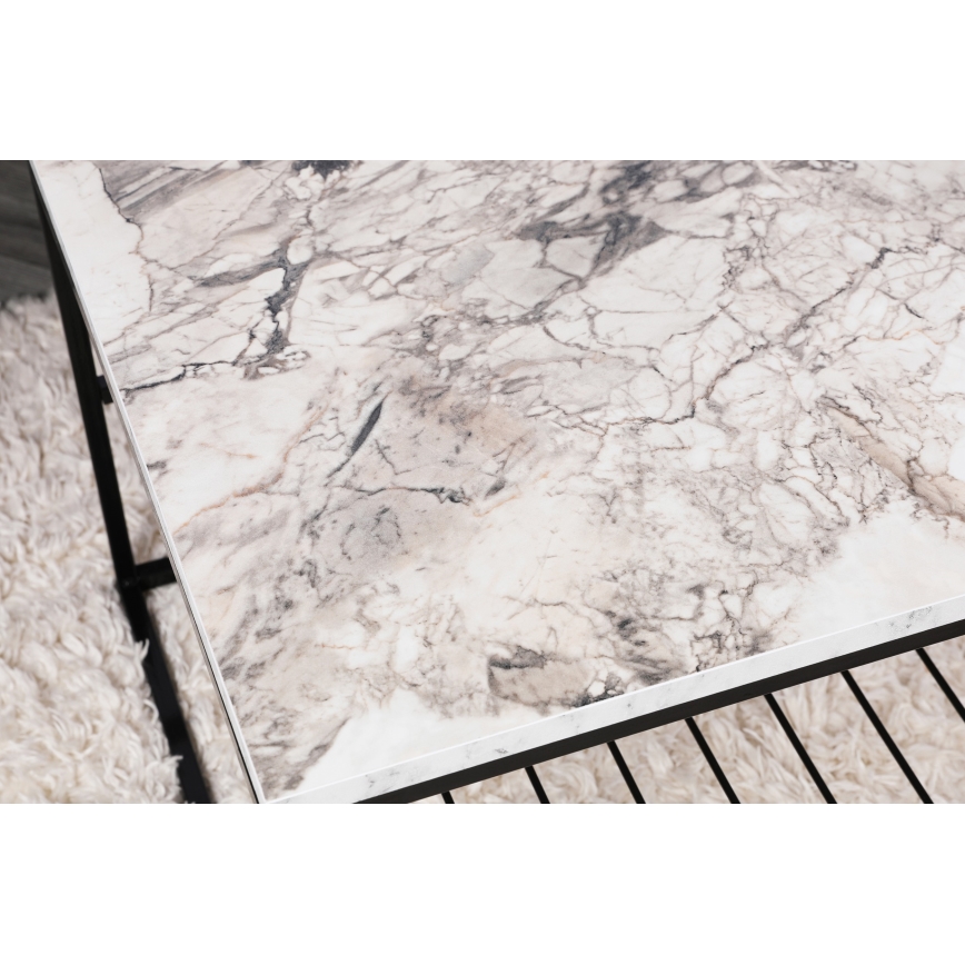 Журнальний столик ASUDE 43x95 см чорний/білий