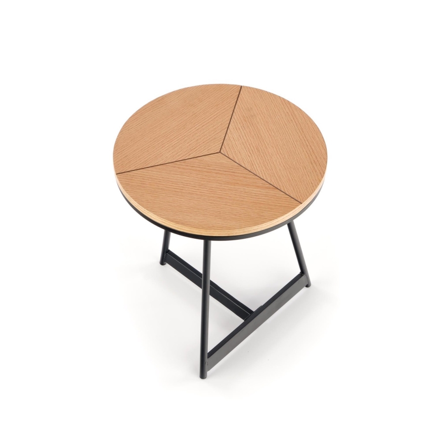 Журнальний столик CARIDA 49x45 см чорний/дуб