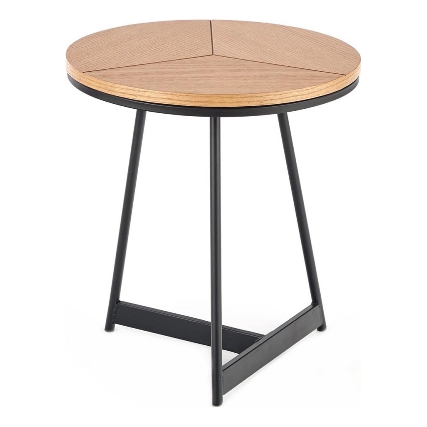 Журнальний столик CARIDA 49x45 см чорний/дуб