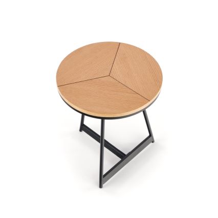 Журнальний столик CARIDA 49x45 см чорний/дуб