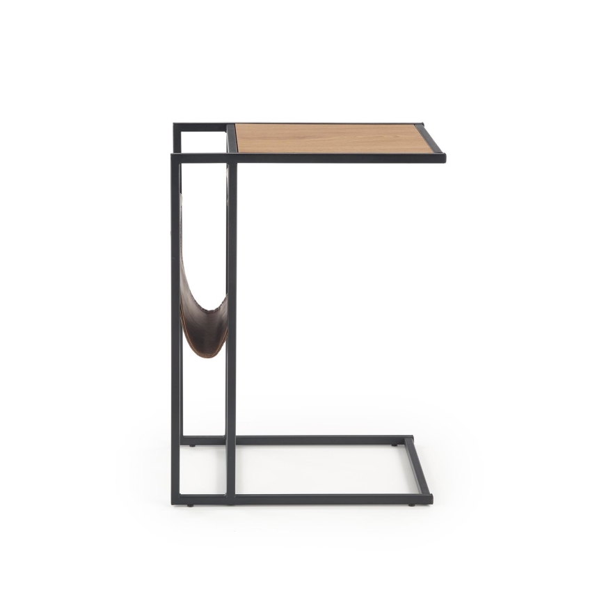 Журнальний столик COMPACT 65x47 см чорний/коричневий