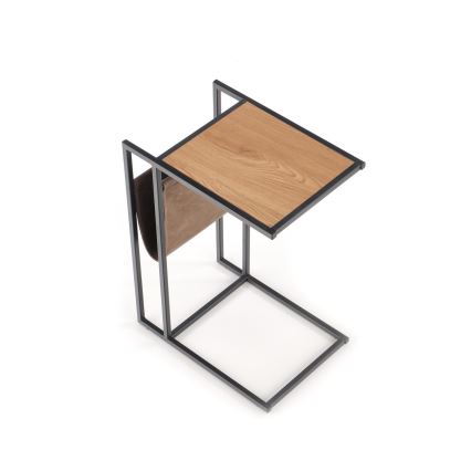 Журнальний столик COMPACT 65x47 см чорний/коричневий
