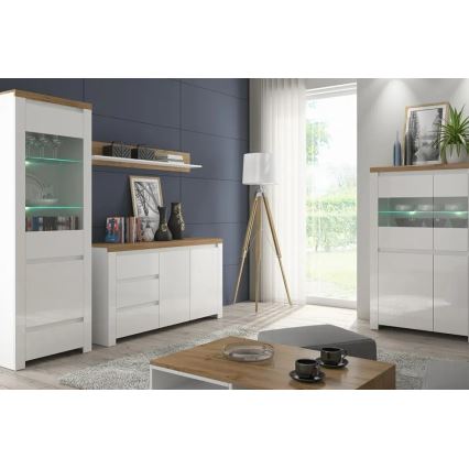 Журнальний столик DAMINO 35,5x90 см дуб вотан/білий