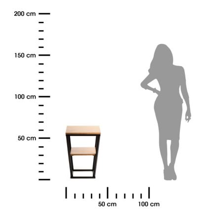 Журнальний столик EXPAND 57x40 см чорний/коричневий