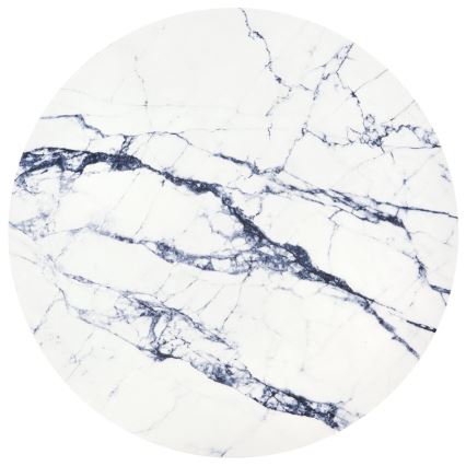 Журнальний столик HARISSA 41x42 см чорний/білий мармуровий декор