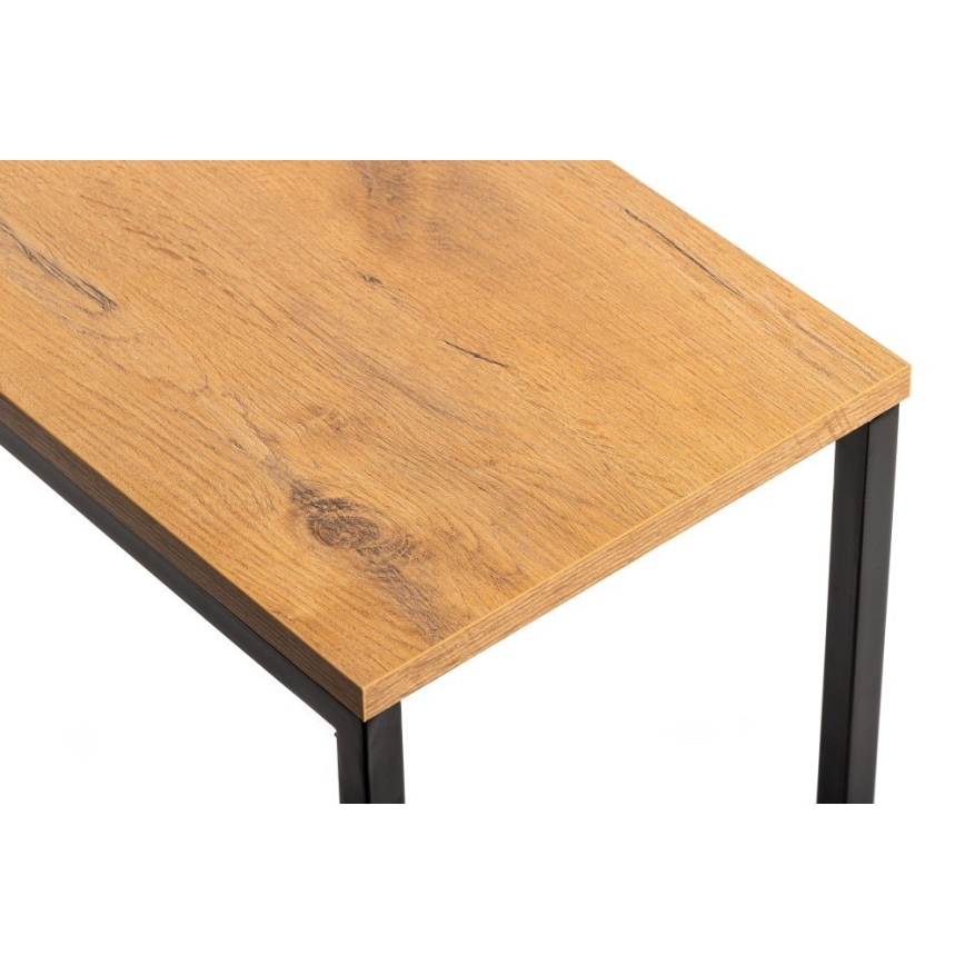 Журнальний столик HELPER 57x40 см чорний/коричневий