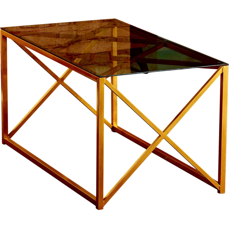 Журнальний столик ILIOMAR 46,6x94 см золотий/чорний