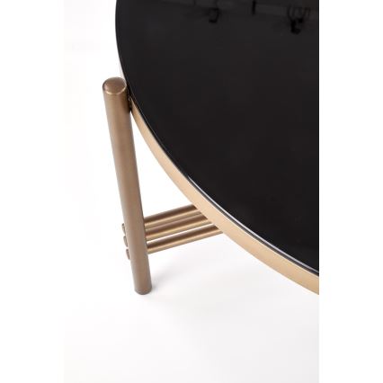 Журнальний столик ISMENA 41x80 см золотий/чорний