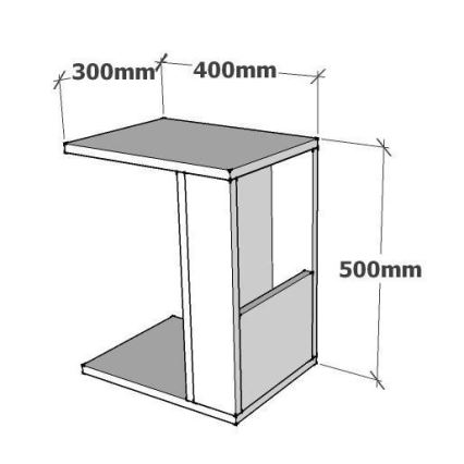 Журнальний столик KAREN 50x40 см антрацит