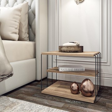 Журнальний столик LIFON 40x50 см коричневий/чорний