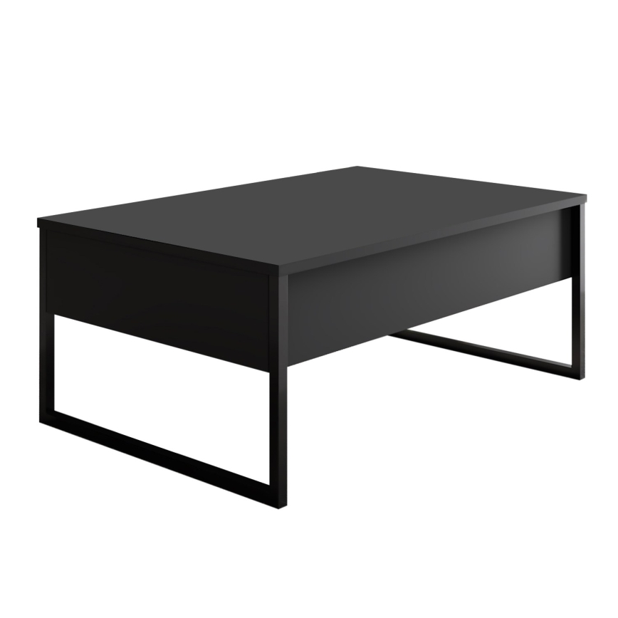 Журнальний столик LUXE 40x90 см антрацит/чорний