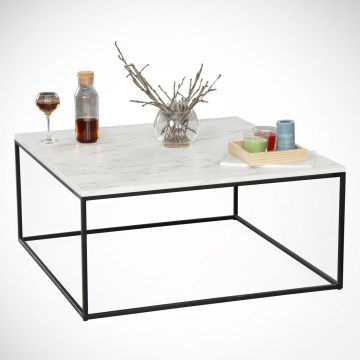 Журнальний столик MARMO 43x75 см чорний/білий