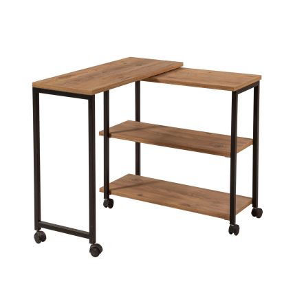 Журнальний столик MELIN 63x70 см коричневий/чорний