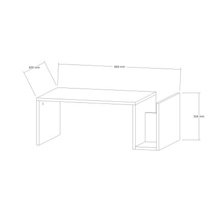 Журнальний столик MONEL, мармуровий декор, сірий