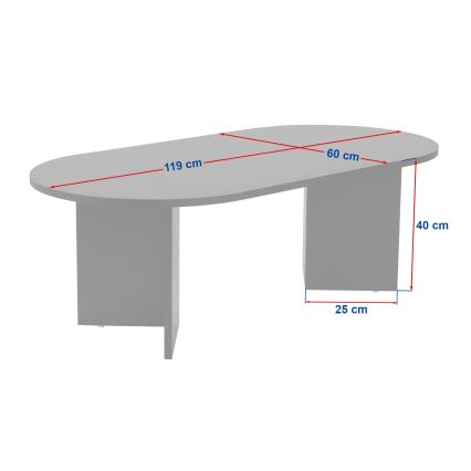 Журнальний столик NEL 119x60 см бежевий