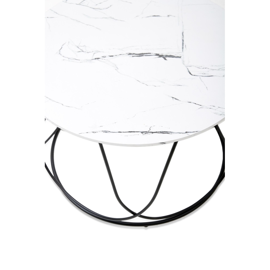 Журнальний столик NUBIRA 41x60 см чорний/мармуровий декор