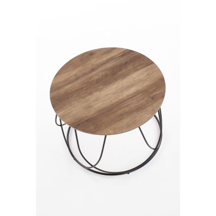 Журнальний столик NUBIRA 41x60 см чорний/коричневий