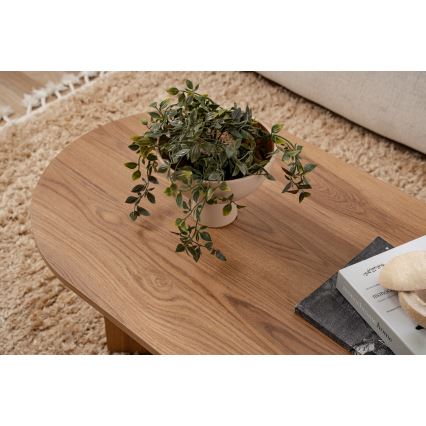 Журнальний столик OVAL 60x120 см коричневий