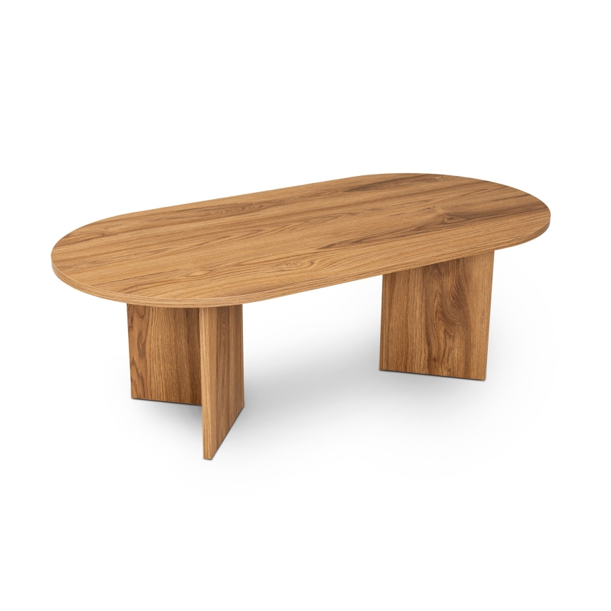 Журнальний столик OVAL 60x120 см коричневий