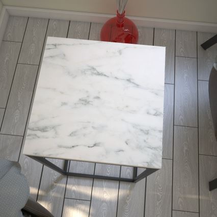 Журнальний столик PURE 62x35 см білий/чорний