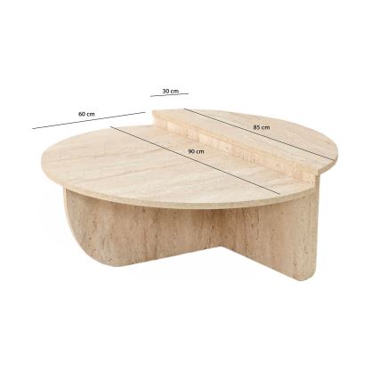 Журнальний столик REST, мармуровий декор, бежевий