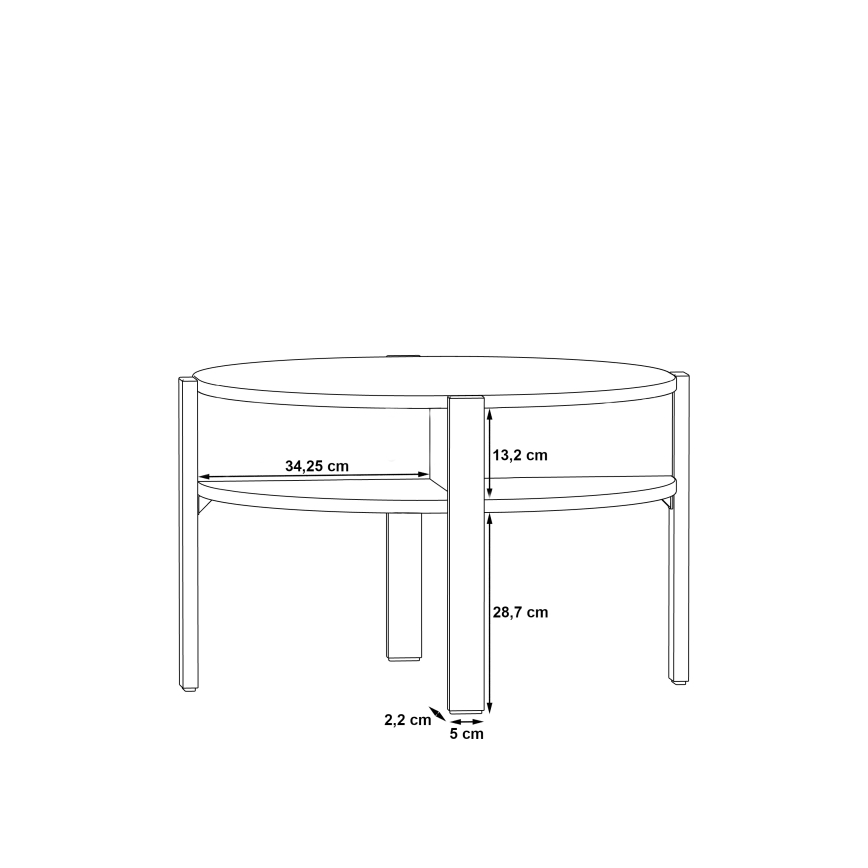 Журнальний столик RINO чорний