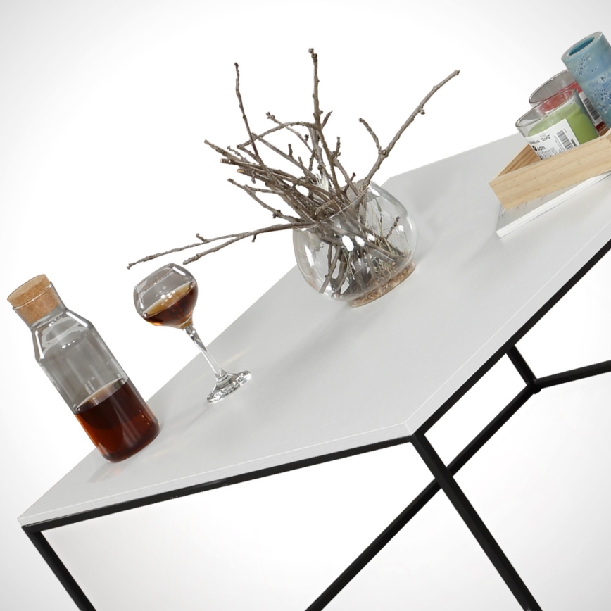 Журнальний столик  ROYAL 43x75 см чорний/білий